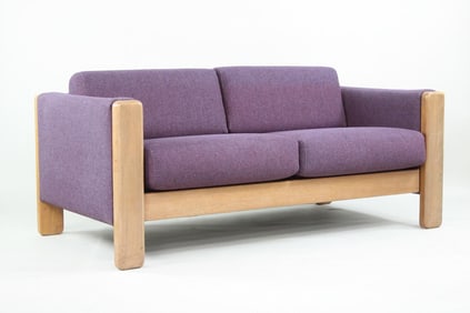 Minimalist Postmodern 2-Seat Sofa for Knoll by Jim Eldon, Purple