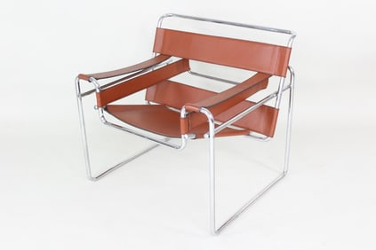 Cognac Leather Wassily Chair, Marcel Breuer
