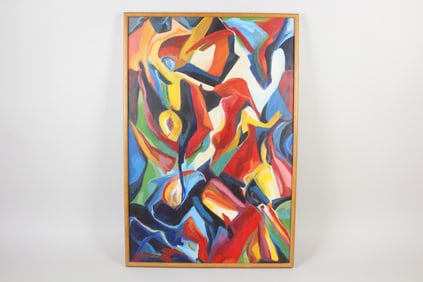 Framed Abstract Painting, Betto Levinson 1987
