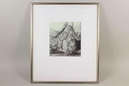 Framed & Signed Will Cotton Print, 'Peanut Brittle House' 2002