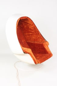 Space Age Mid-Century Modern Egg Chair with Speakers, Lee Company