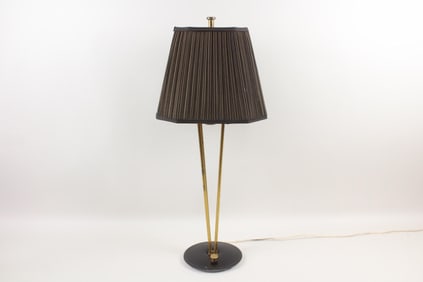 Mid-Century Modern Regency Brass Lamp, Gerald Thurston Style