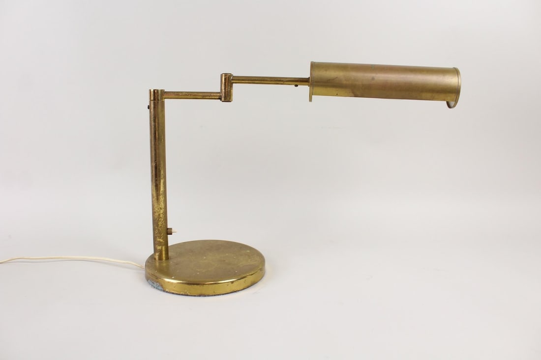 Mid-Century Modern Brass Swing Arm Nessen Lamp, The Hartford (1 of 11)