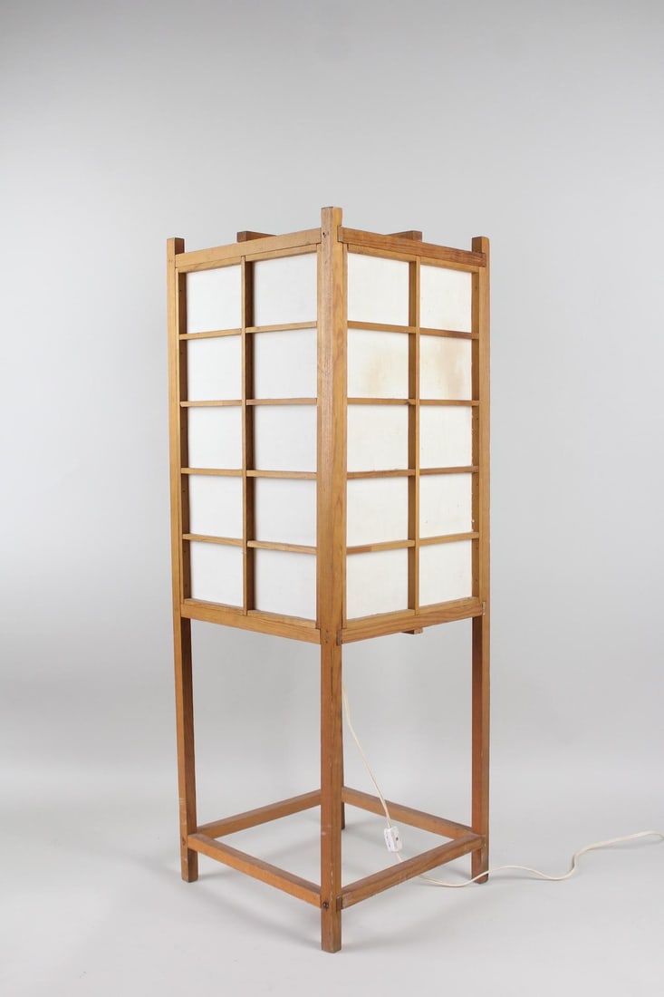Mid Century Modern Japanese Shoji Style Lamp (1 of 10)