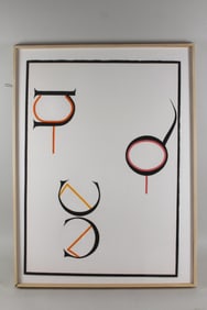 Jo Baer Minimalist Intaglio Print Cadmos' Thicket, 1974 AP