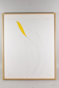 Donald K Sultan Minimalist Screenprint "Yellow Iris"
