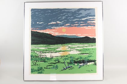 Neil Welliver Screenprint Greer's Bog 1973