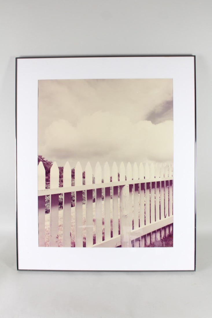 Joel Meyerowitz Large Color Photograph "Fence, Truro Cape Cod" 1976: Joel Meyerowitz Color Photograph "Fence, Truro Cape Cod" 1976. Large chromogenic print from his series of serene and contemplative color photographs taken on Cape Cod, Massachusetts by photographer Jo