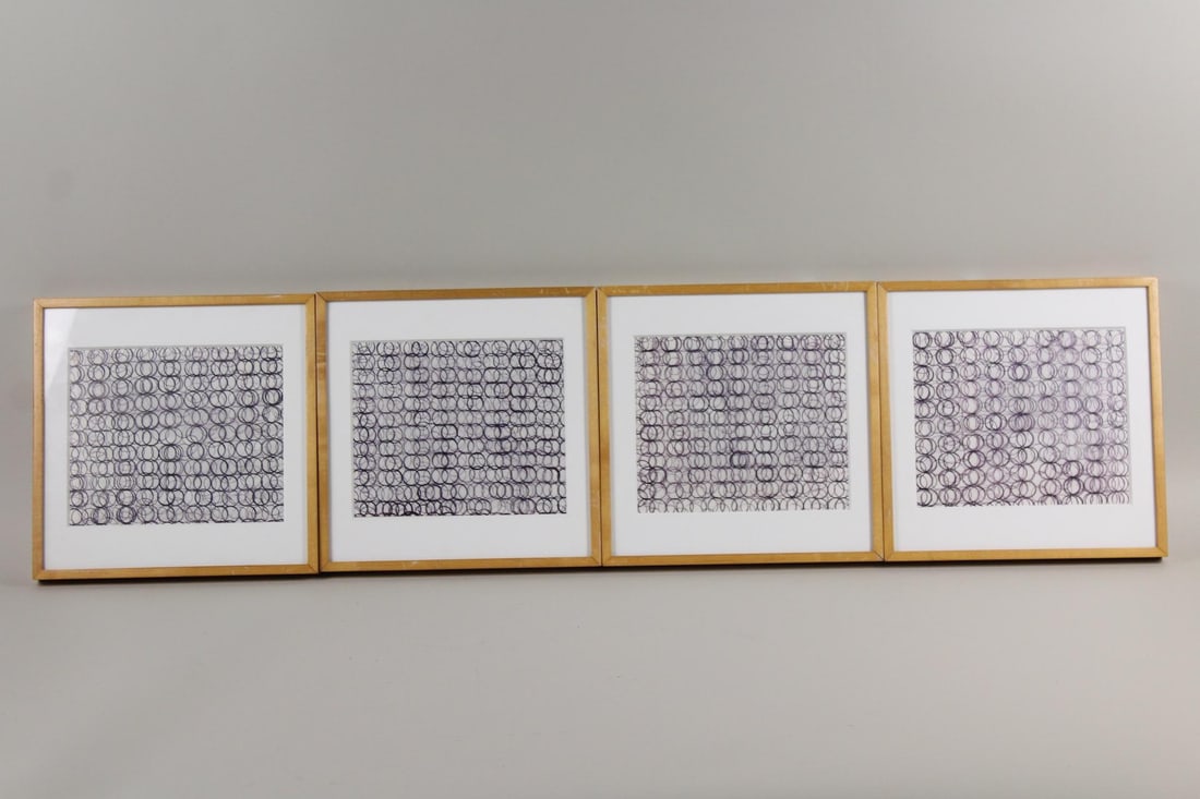 Set of 4 Geometric Circles Abstract Photographic Art (1 of 9)