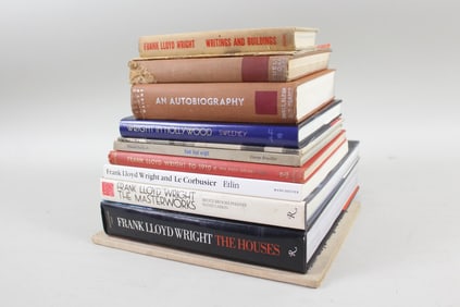 Lot of 12 Art Books, Frank Lloyd Wright, Architecture, Writings, Autobiography