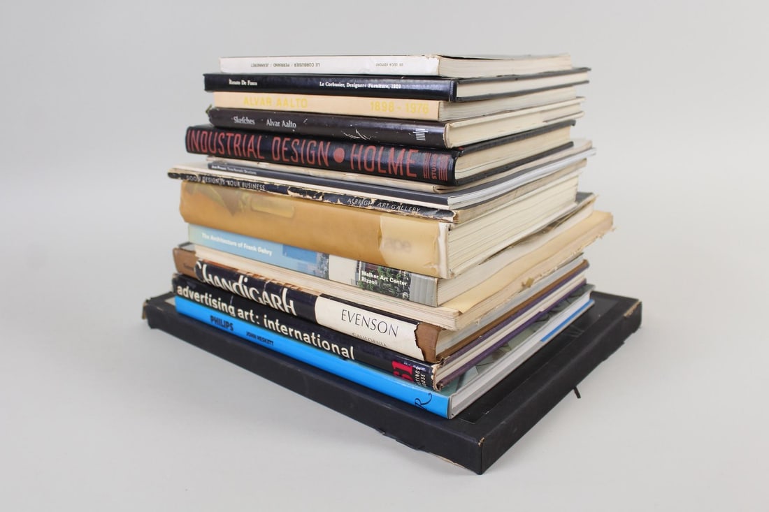 Lot of 16 Design Art Books, Architecture, Furniture, Aalto, Prouve, Gehry, Corbusier, Rietveld (1 of 18)