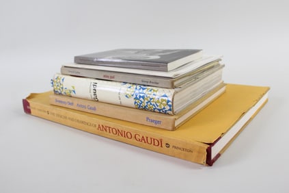 Lot of 6 Antonio Gaudi Art Books, Architecture Design Drawings