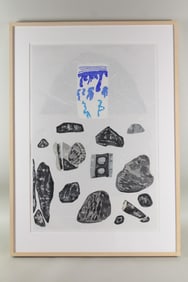 William Brice Woodcut Print "Kyoto" 1988