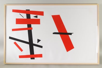David Diao Large Gouache Abstract Drawing/Painting 1985