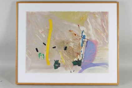Jim Waid Abstract Pastel Monoprint "Chapparral" 1982