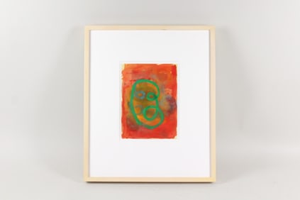 Max Miller Abstract Watercolor Painting "Milanville" 1988