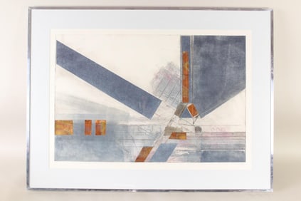 Framed Geometric Abstract Print "Jason #7" 1987