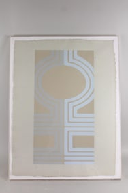 Chryssa Vardea Screenprint, "Gates to Times Square" 1978