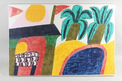 Carol Summers Woodcut Print "Basholi" 1980 Artist's Proof