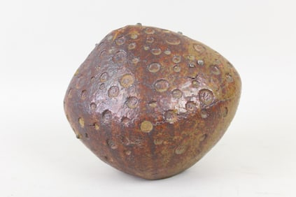 Mid Century Modern Moon Textured Studio Ceramic Vase