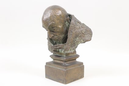 Achille D'Orsi Bronze Bust, Head of an Old Man