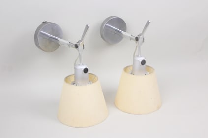 Pair of Artemide Tolomeo Adjustable Sconce Lamps