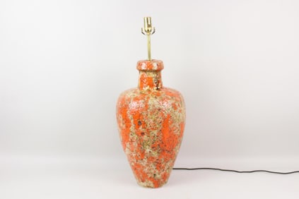 Mid-Century Modern Lava Glaze Ceramic Lamp