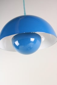 Danish Modern Verner Panton Blue Flowerpot Pendant Lamp in Box
