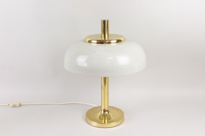 Mid-Century Modern Brass Hillebrand Mushroom Lamp
