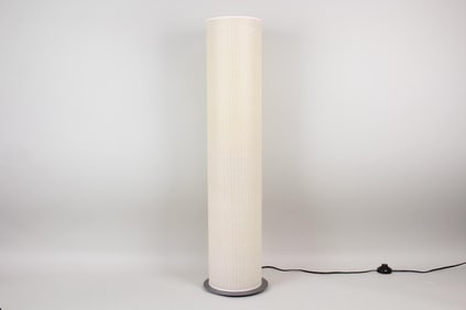 Postmodern SCE France Paper Shade Column Floor Lamp, Japanese Style