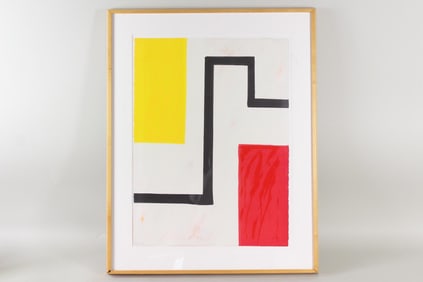 Mary Heilmann "Sunday Morning" Abstract Screenprint, 1987