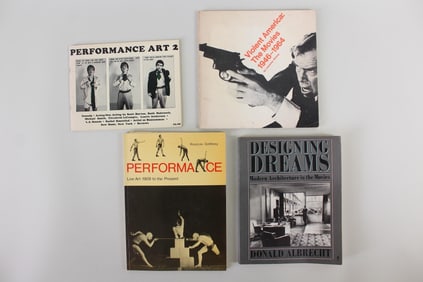 Lot of 4 Art Books, Performance, Film, Movie Architecture, Performance Art, Laurie Anderson