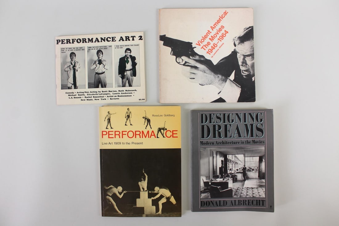 Lot of 4 Art Books, Performance, Film, Movie Architecture, Performance Art, Laurie Anderson: Lot of 4 Art Books, Performance, Film, Movie Architecture, Performance Art, Laurie Anderson. This lot includes the titles: Performance: Live Art 1909 to the Present, RoseLee Goldberg Performance Art 2