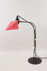 Postmodern Red & Black Origami Metal Lamp, Plastic Plus by Hans Pallada