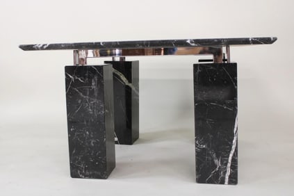 Mid-Century Modern Marble & Chrome Coffee Table, Artedi