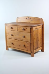 Postmodern Pine 4-Drawer Dresser, Wasa Mobel