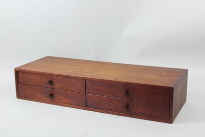 Danish Modern Teak Desktop/Dresser Multidrawer Box