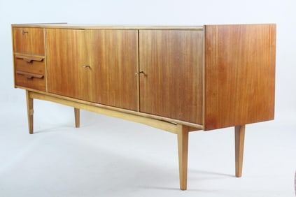 Mid-Century Modern Teak Credenza Sideboard with Keys, Mobel Mann