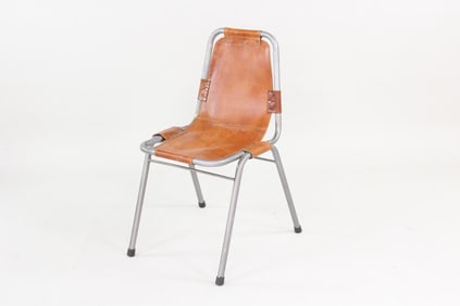 Les arc Leather & Aluminum Chair, Charlotte Perriand