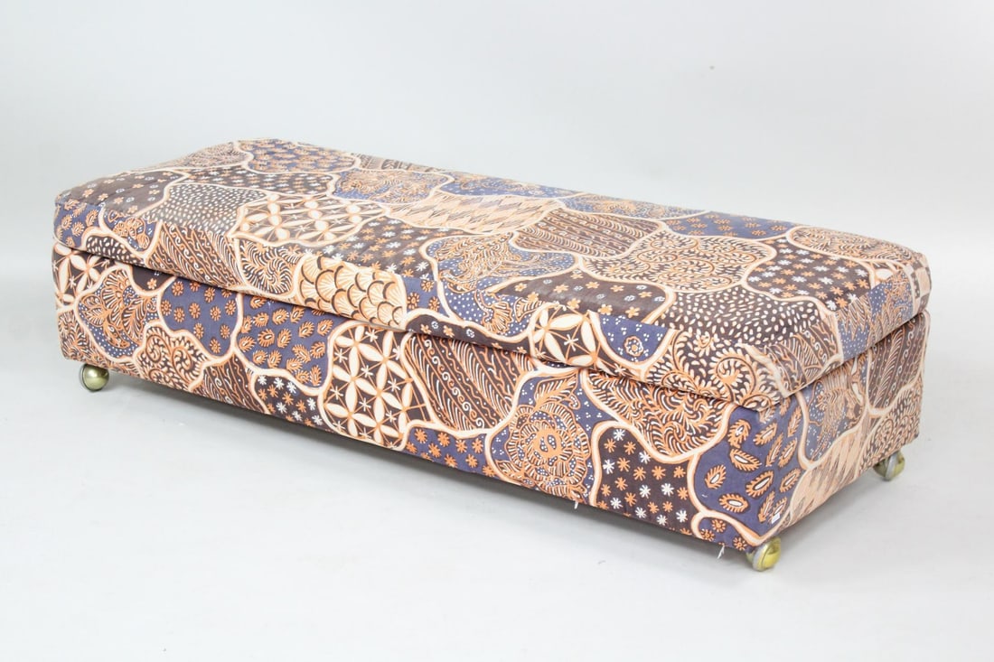 Oversized Mid-Century Modern Ottoman Bench, Lenore Larsen Upholstery (1 of 9)