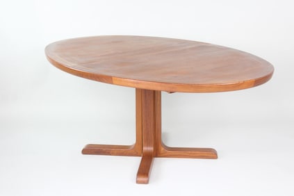 Danish Modern Teak Oval Dining Table, Skovby