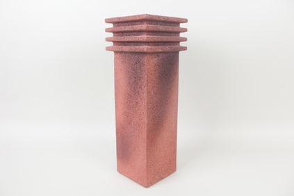 Postmodern Ceramic Chimney Shaped Column Planter Vase