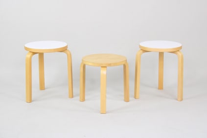 Set of 3 Alvar Aalto Stacking Stools for ICF