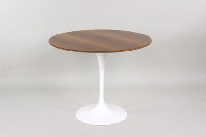 Saarinen Style Round Tulip Table, Wood & Metal