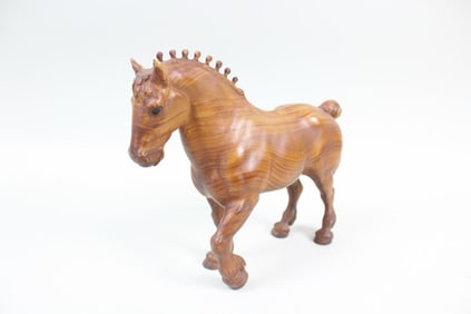 Breyer Traditional Faux Bois Woodgrain Clydesdale Horse Figurine