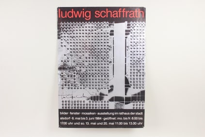 Ludwig Schaffrath Signed Exhibition Poster 1984
