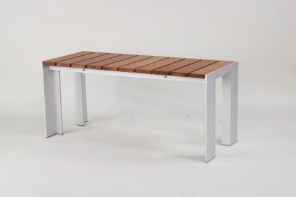 Spanish Slat Wood & Aluminum 'Deneb' Bench, Jesus Gasca for STUA