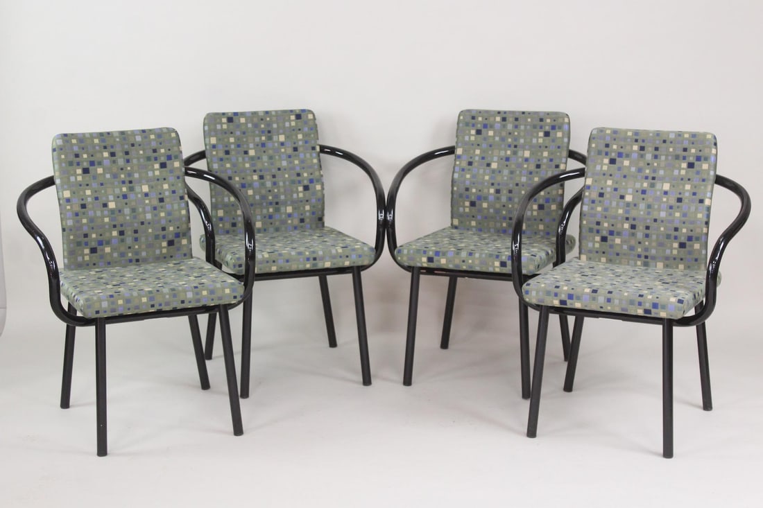 Set of 4 Postmodern 'Mandarin' Chairs, Ettore Sottsass for Knoll, 2 of 3 (1 of 12)
