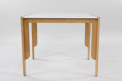 Bauhaus Josef Albers Oak & Glass Tea Table, Authorized Re-edition in Box