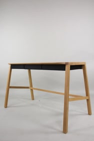Contemporary Wood Desk with Black Drawers, Ethnicraft